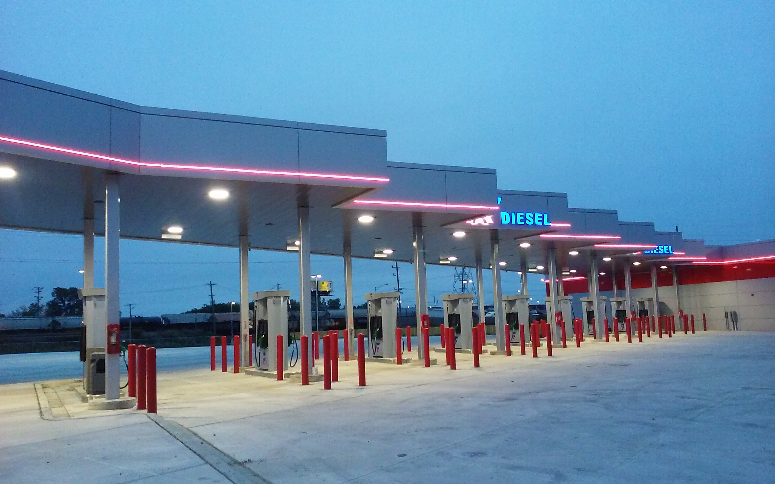 Petroleum canopy construction field project