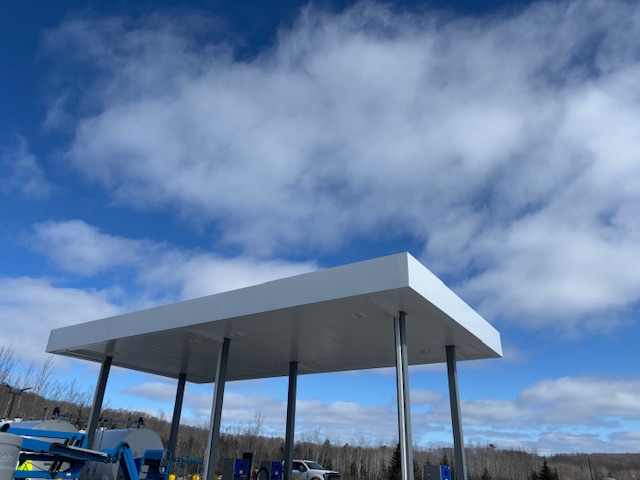 Gas station canopy field project in Quinnesec Michigan